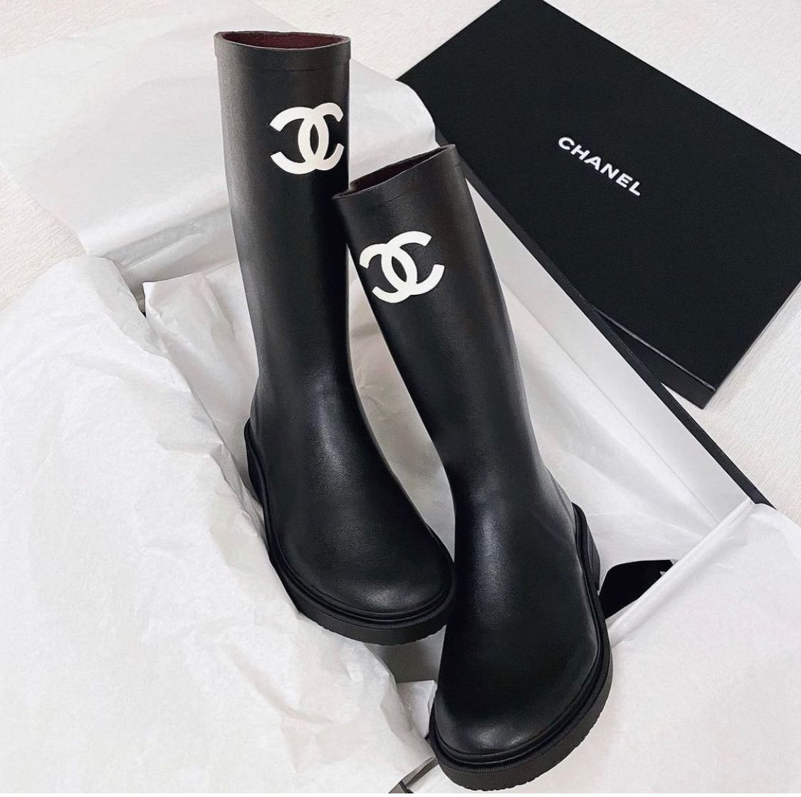CHANEL RAIN BOOTS