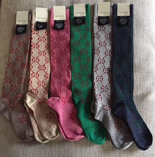 GUCCI TALL LUREX SOCKS - Styles Available