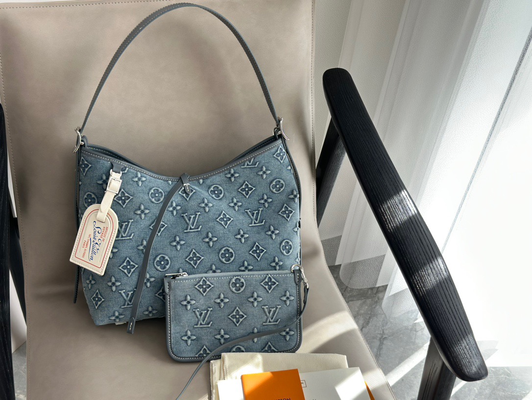 LV DENIM HOBO BAG CARRYALL