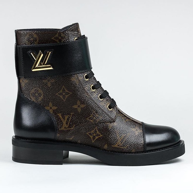 louis vuitton black heel boots