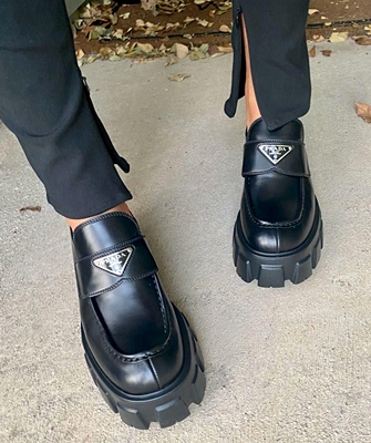 PRADA BRUSHED CHUNKY LOAFERS