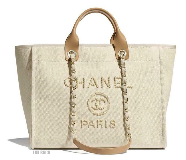 chanel tweed deauville tote