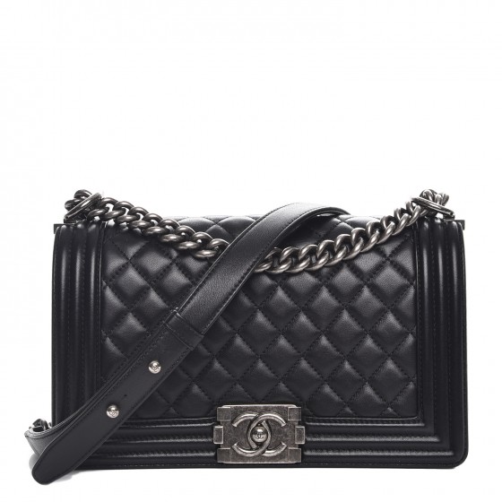 ASSORTED CHANEL BOY BAG - SILVER CHAIN (COLORS AVAILABLE)