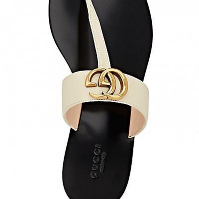 GUCCI LEATHER GG SANDAL - (Colors Available)