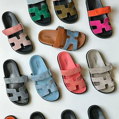 HERMES H CHYPRE SLIDES SANDALS