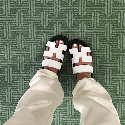 HERMES H CHYPRE SLIDES SANDALS