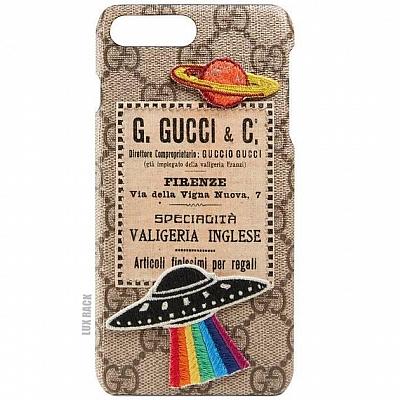GUCCI COURRIER PHONE CASE BROWN