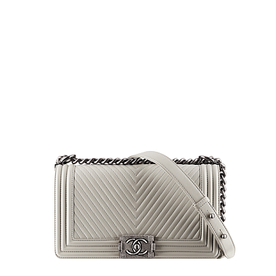 CHANEL BOY MICRO CHEVRON SILVER CHAIN (ASSORTED STYLES)