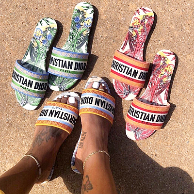 DIOR MULTICOLOR SLIDES - (STYLES AVAILABLE)