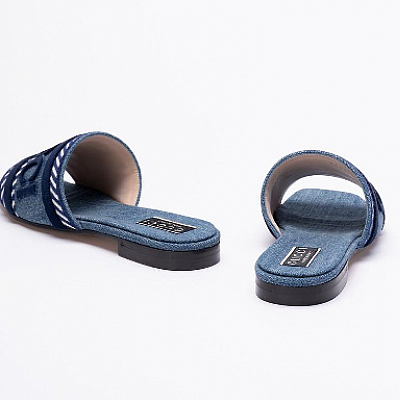 GUCCI DENIM JANE SLIDES