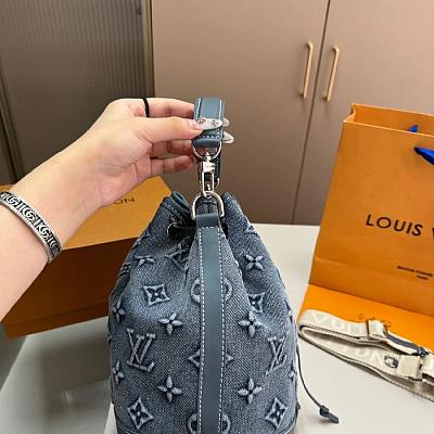 LV DENIM BUCKET BAG