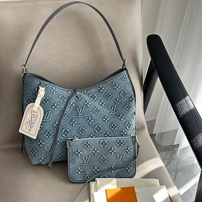 LV DENIM HOBO BAG CARRYALL