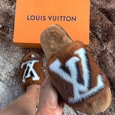 LV HOMEY FUR COMFY SLIPPER SLIDE - Styles Available
