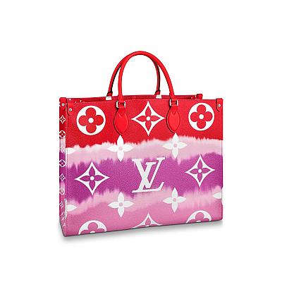 LV Escale Tote Bag - Purple & Pink Pastel Leather Women's Large Purse -  GOTA Store