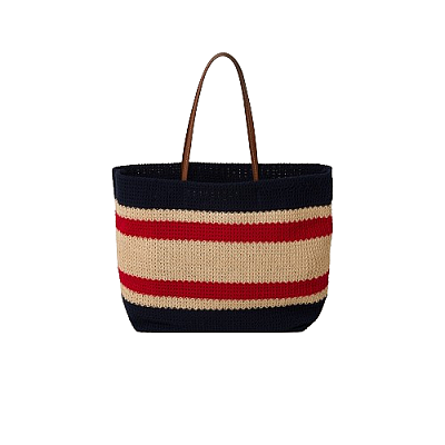 MIU MIU CROCHET TOTE BLUE / RED