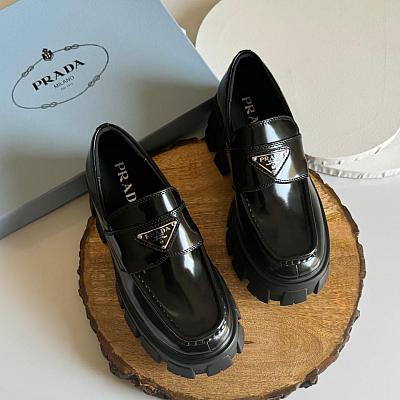 PRADA BRUSHED CHUNKY LOAFERS