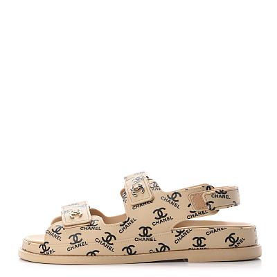 CHANEL PRINTED DAD SANDALS