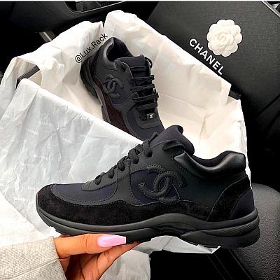 *CLEARANCE* - CHANEL LOW CUT SNEAKER BLACK (SIZE 10) - 1 LEFT