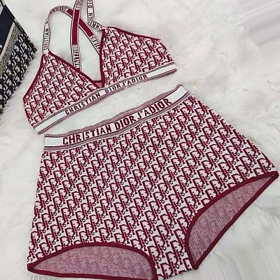 DIOR BRALETTE AND SHORTS KNIT SET (Colors Available)