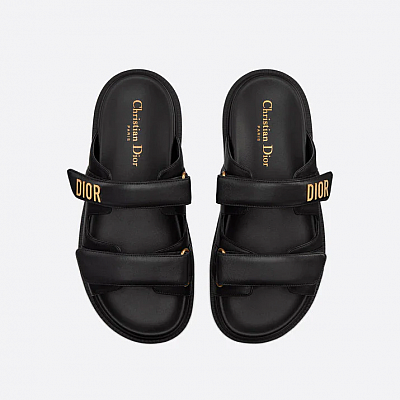 DIOR DOUBLE STRAP BUCKLE SLIDES