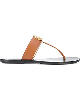 GUCCI LEATHER GG SANDAL - (Colors Available)