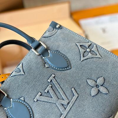 LV DENIM ON THE GO TOTE