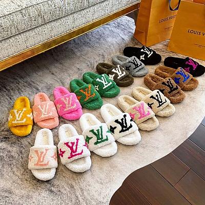 LV FUR SLIDES - Styles Available