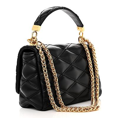 LV PUFF DIAGONAL QUILTED BAG GOLD HARDWARD