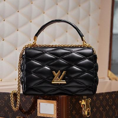 LV PUFF DIAGONAL QUILTED BAG GOLD HARDWARD