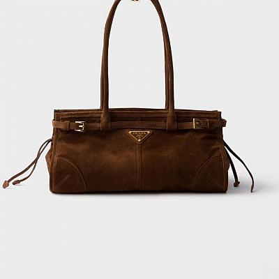PRADA SUEDE BONNIE HANDBAG